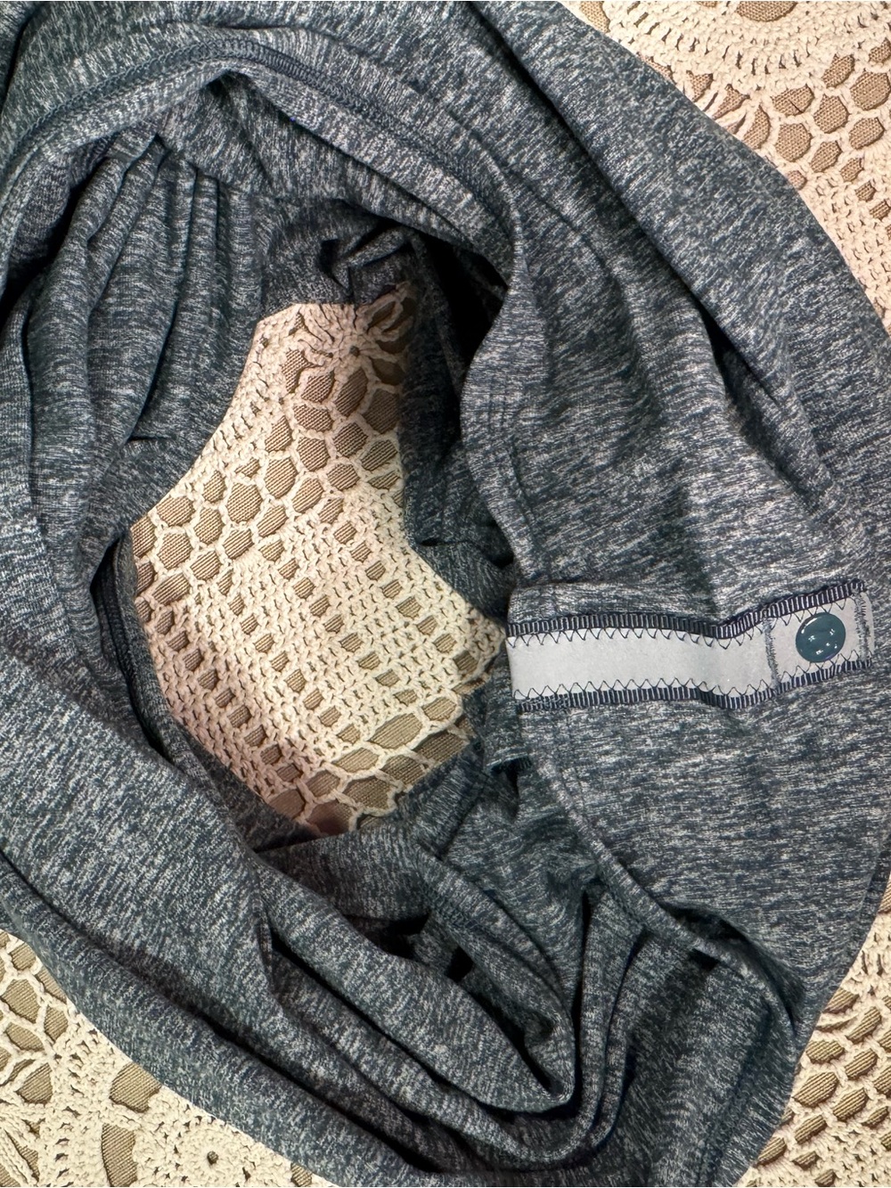 lululemon athletica Heathered Teal Infinity Scarf